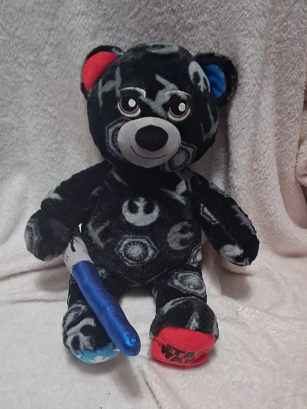 Star Wars Black Pattern Plush Bear - Kids Toy